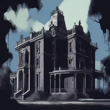 The eerie silence that dampened the atmosphere in the haunted mansion sent shivers down the protagonist's spine.