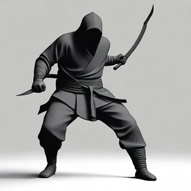 The ninja wrapped cloth around his weapon to dampen the sound it made when striking, maintaining stealth during his mission.