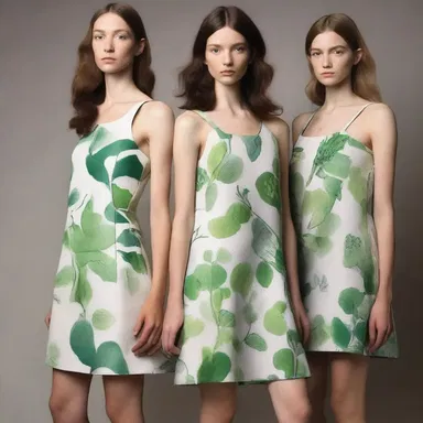 The fashion designer incorporated heath pea motifs into her latest collection, creating a unique and botanical-inspired line of clothing.