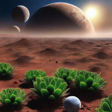 In the distant future, humans discovered a new planet where frijol plants grew twice the size as on Earth, providing an endless source of food for the colony.