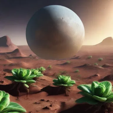 In the distant future, humans discovered a new planet where frijol plants grew twice the size as on Earth, providing an endless source of food for the colony.