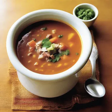 In the novel, the protagonist's favorite dish was a delicious frijol soup made from a secret family recipe.