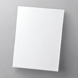 Generate an image of a transparent white paper mockup in PNG format