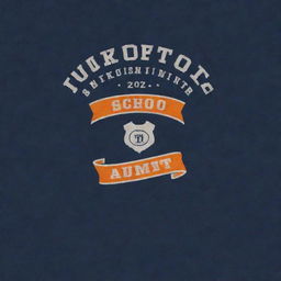 An alumni shirt incorporating a fusion of the school emblem, relevant colors, and the graduation year, conveying school pride and nostalgia.