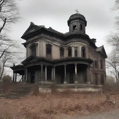 The abandoned haunted mansion was notorious for its licentious past, as it was rumored to have been the scene of violent rituals.