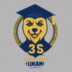 A T-shirt design focusing on the theme 'Alumni 2015', possibly incorporating symbols of their graduation year, school mascot and color.