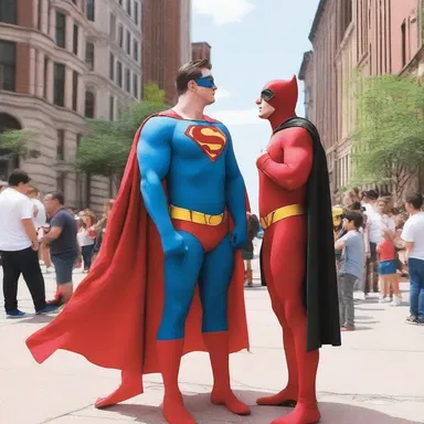 The superhero's sidekick looked encouragingly into their eyes, letting them know they could succeed in their mission.