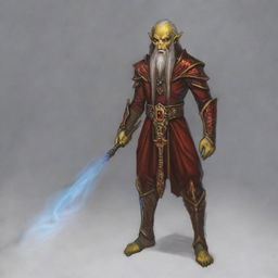 Create a portrait of a Githyanki wizard