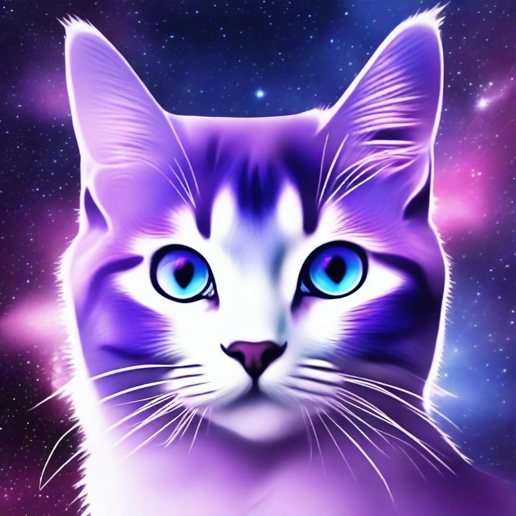 Generate an image of a galaxy cat