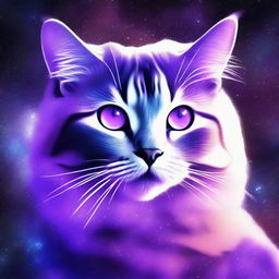 Generate an image of a galaxy cat