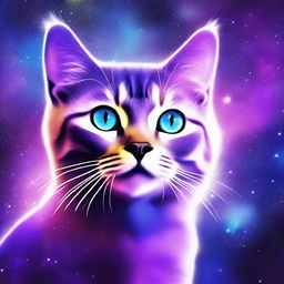 Generate an image of a galaxy cat