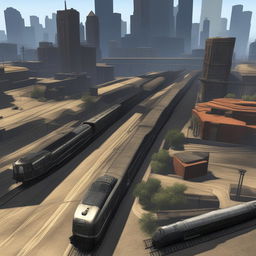 Trains in the Grand Theft Auto series are depicted as large, powerful, and somewhat old-fashioned, with a boxy, industrial look