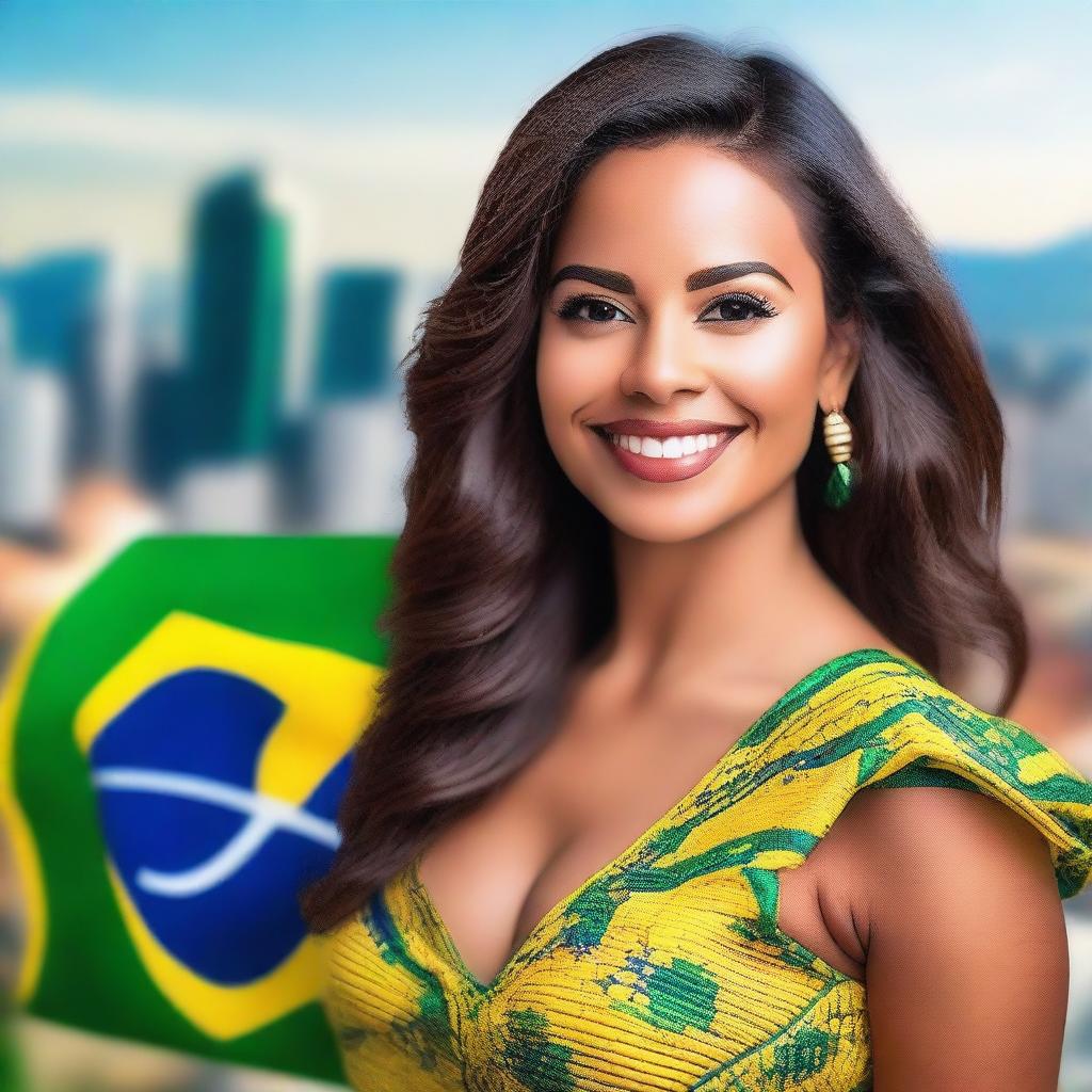 Generate an image of a Brazilian Latina woman