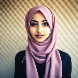 Generate a tasteful and respectful image of a girl wearing a hijab