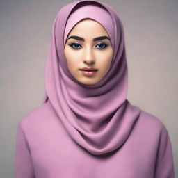 Generate a tasteful and respectful image of a girl wearing a hijab