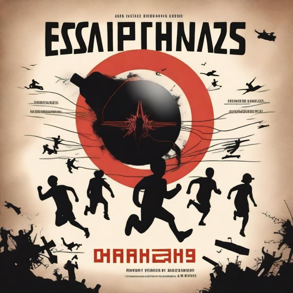 Create an image for a book cover titled 'Escaping the Nazis'