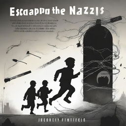Create an image for a book cover titled 'Escaping the Nazis'