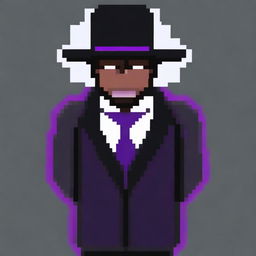 Generate a pixel art image of a man in a business suit