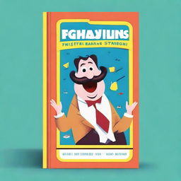 Create a humorous book cover featuring slapstick comedy elements, exaggerated characters and vibrant colors to reflect the funny theme of the book