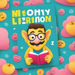 Create a humorous and vibrant book cover that encapsulates a comedic theme