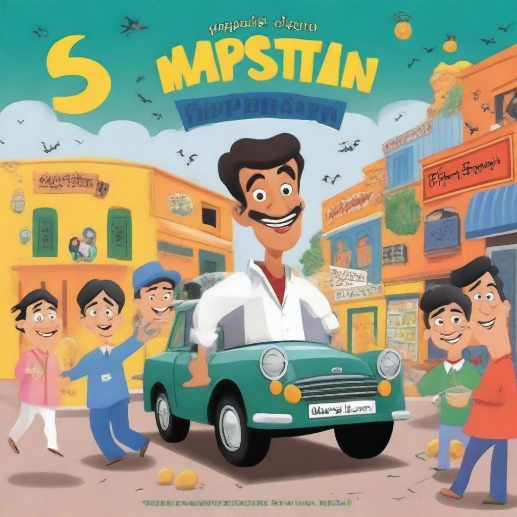 Design a book cover for 'The Comedic Side of Pakistan'