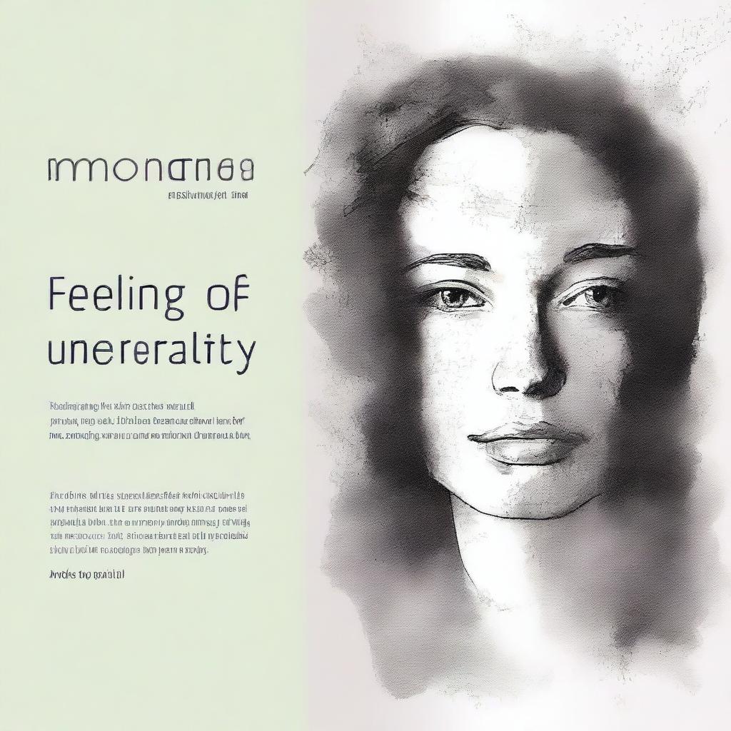 Create a book cover for a memoir titled 'Feelings of Unreality'