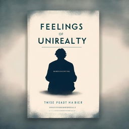 Create a book cover for a memoir titled 'Feelings of Unreality'