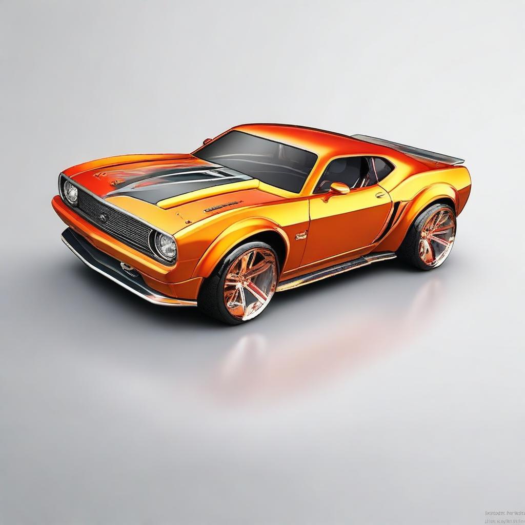 Design an image of a Hot Wheels car that incorporates the design DNA of the Pole Star.