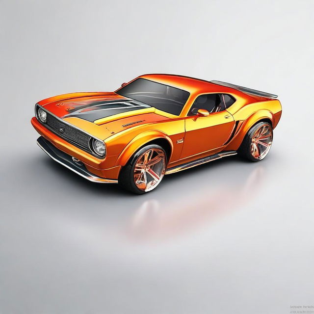 Design an image of a Hot Wheels car that incorporates the design DNA of the Pole Star.