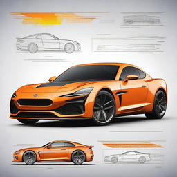 Design an image of a Hot Wheels car that incorporates the design DNA of the Polestar car brand.