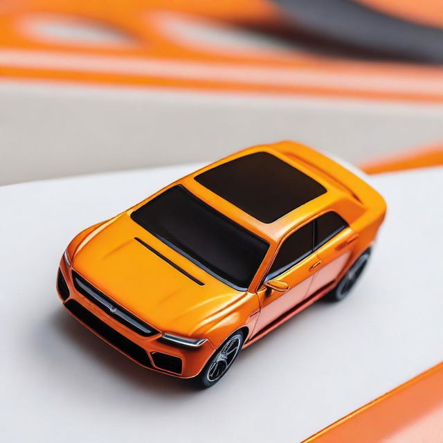 A Hot Wheels toy car version of the Polestar electric vehicle