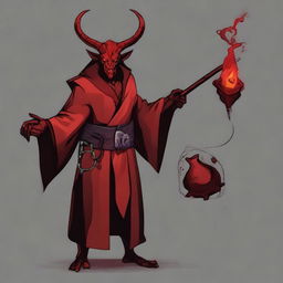 Generate an image of a demon alchemist