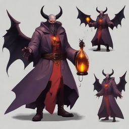 Generate an image of a demonic potion master