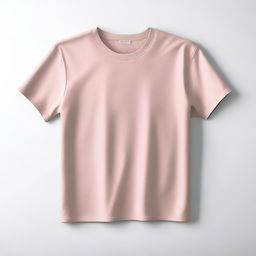 Generate an image of a plain, neatly folded T-shirt on a white background.