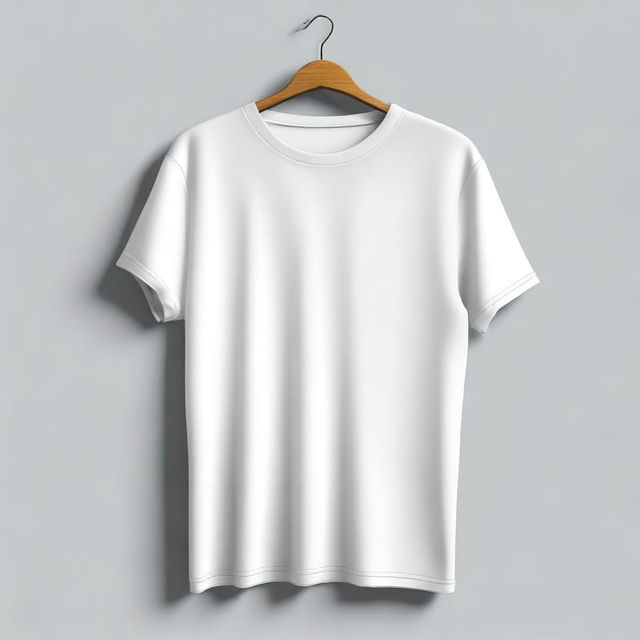 Generate an image of a plain, simple T-shirt with no specific design or pattern.