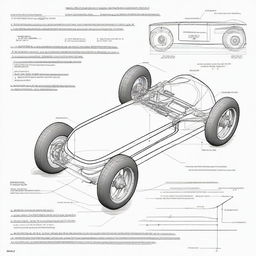 Create a design sketch for a small, unpowered three-wheel car