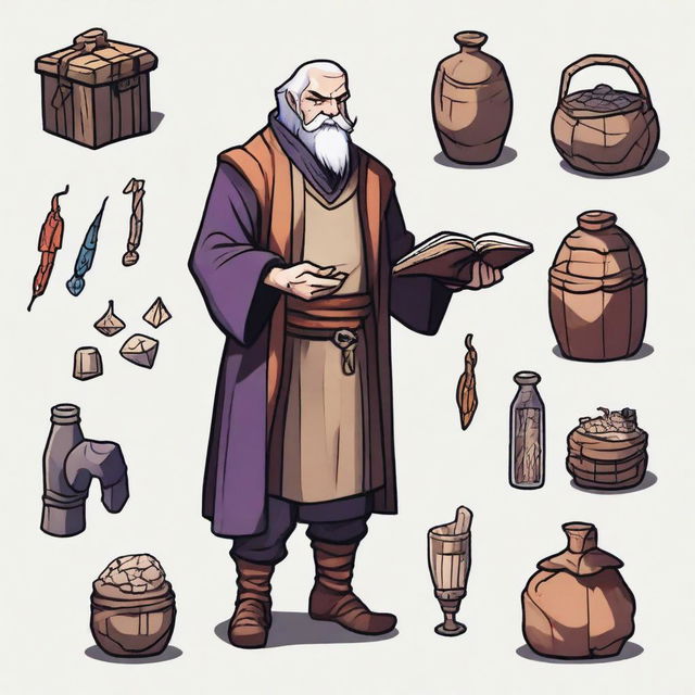 Generate an image of a shift vendor in the art style of Dungeons and Dragons