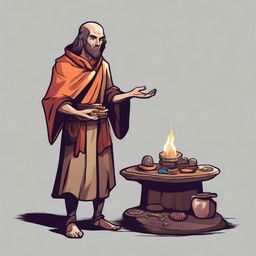 Generate an image of a shift vendor in the art style of Dungeons and Dragons