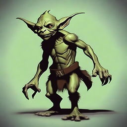 Generate an image of a shift goblin in the art style of Dungeons and Dragons