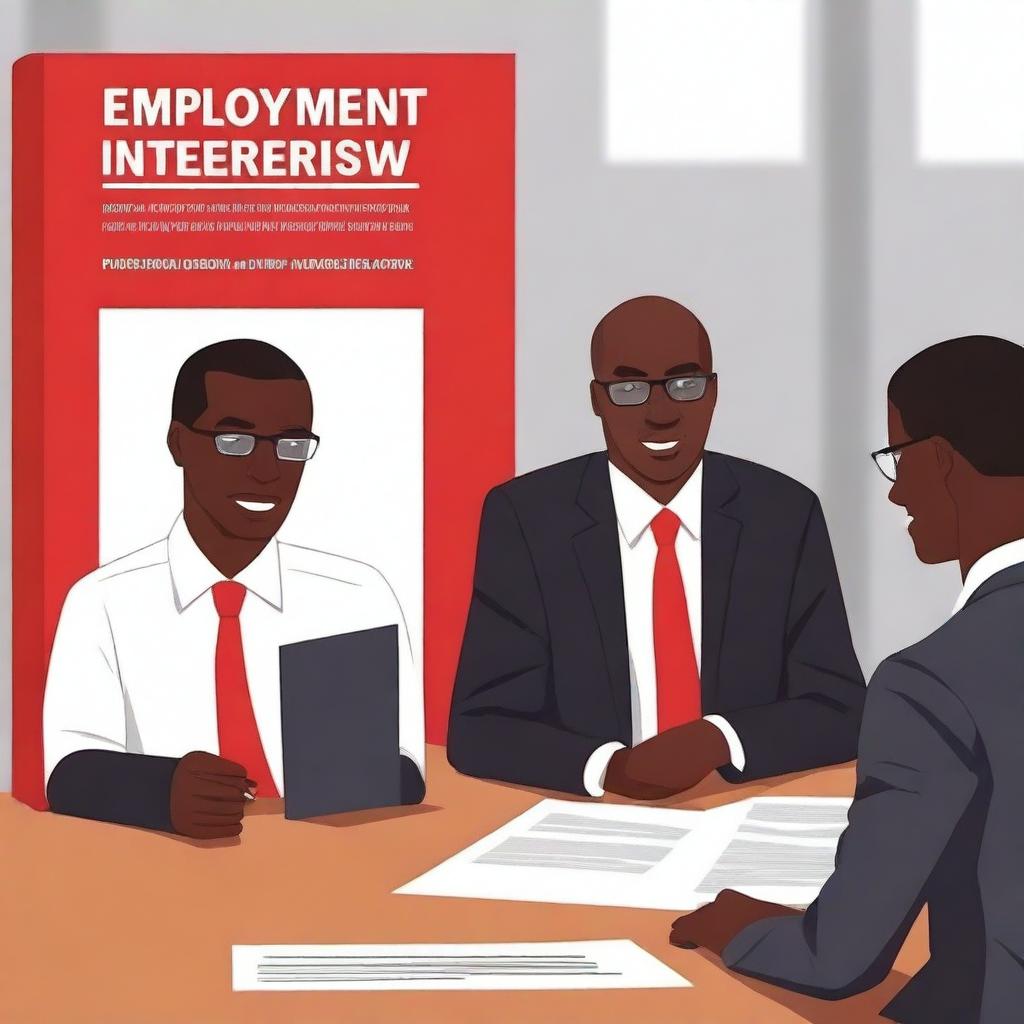 Design a book cover titled 'Employment Interview' by Dr