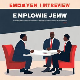 Design a book cover titled 'Employment Interview' by Dr