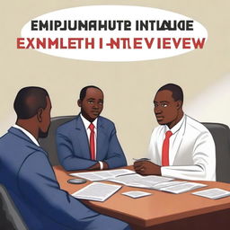 Design a book cover titled 'Employment Interview' by Dr