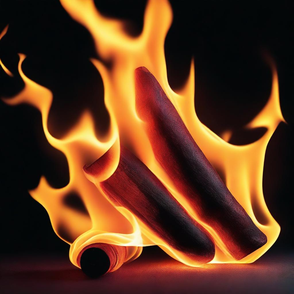 A vivid and dynamic image of fire, showcasing its warmth and energy