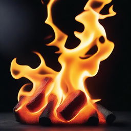 A vivid and dynamic image of fire, showcasing its warmth and energy