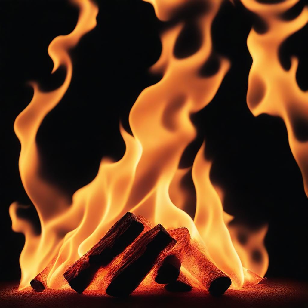 A vivid and dynamic image of fire, showcasing its warmth and energy