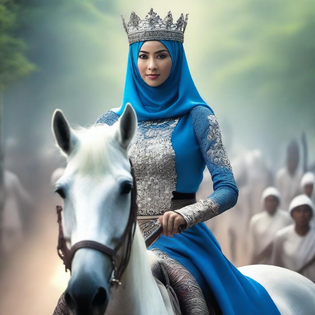 A realistic, high-definition photoshoot featuring the Indonesian queen, cantik