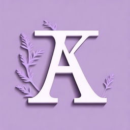 Create a decorative image of the letter 'Z' in a lavender color