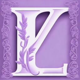 Create a decorative image of the letter 'Z' in a lavender color