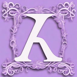 Create a decorative image of the letter 'Z' in a lavender color