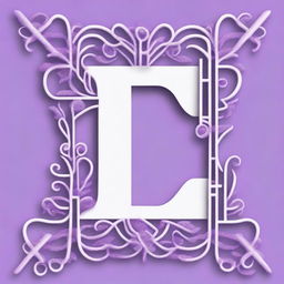 Create a decorative image of the letter 'Z' in a lavender color